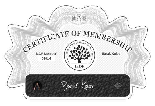 Certificate of Membership – Burak Keles