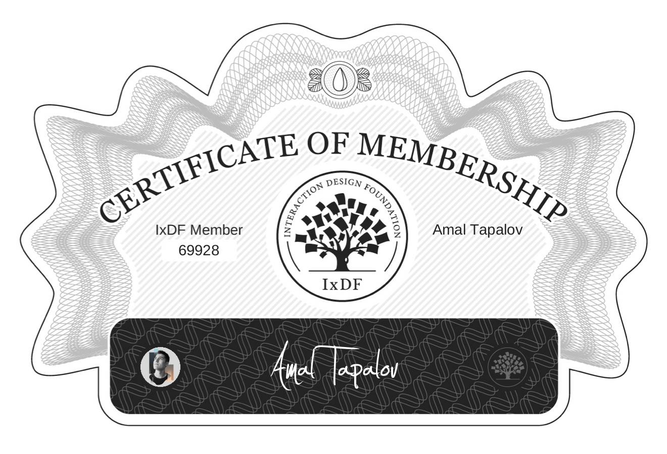 Certificate of Membership – Amal Tapalov