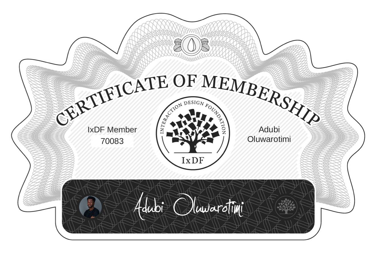 Certificate of Membership – Adubi Oluwarotimi