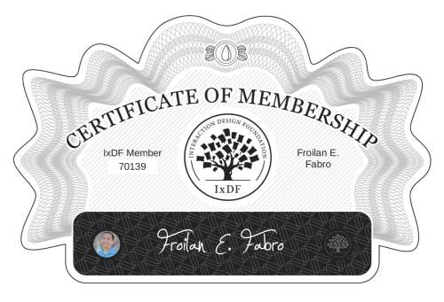 Certificate of Membership – Froilan E. Fabro