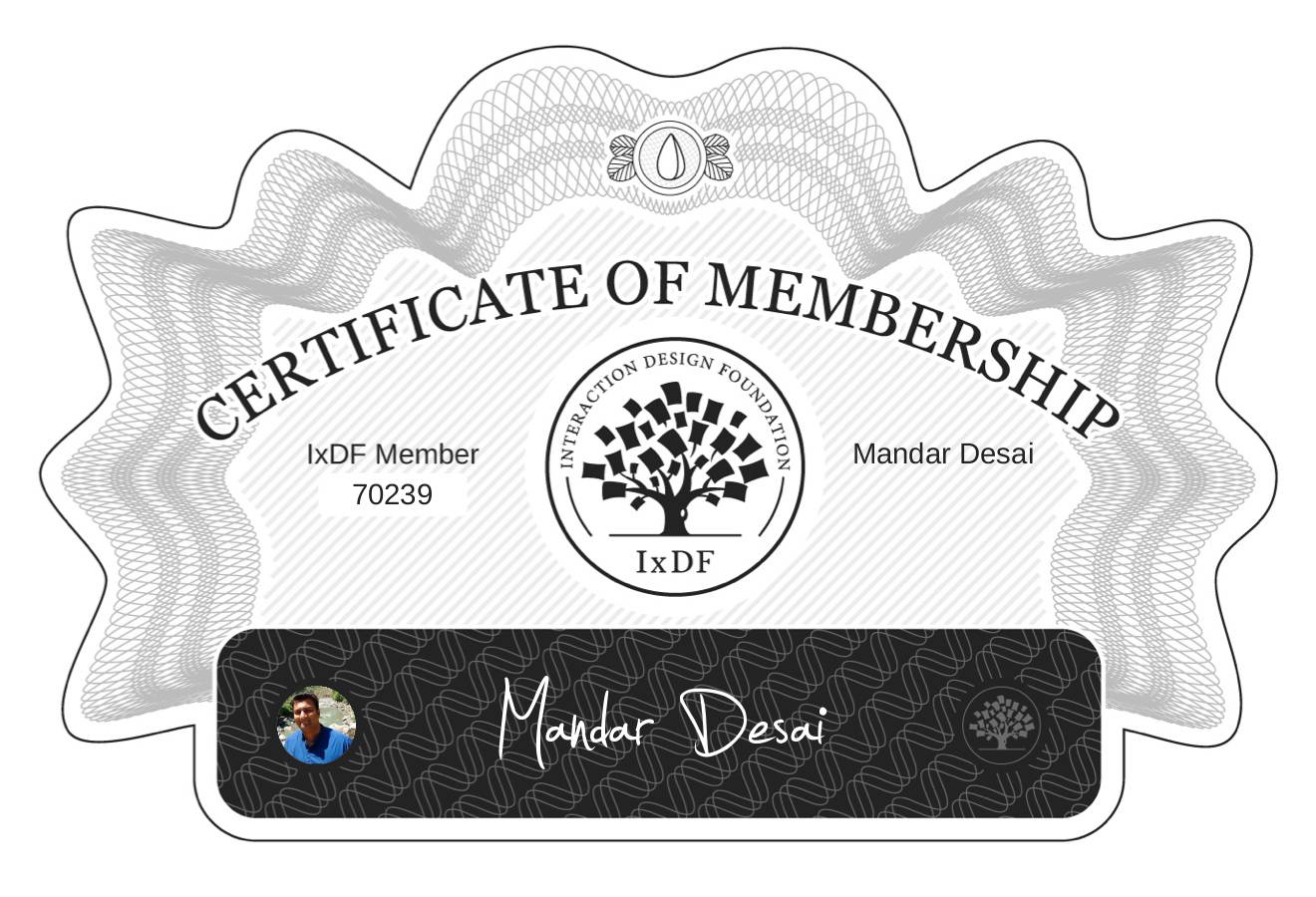 Certificate of Membership – Mandar Desai