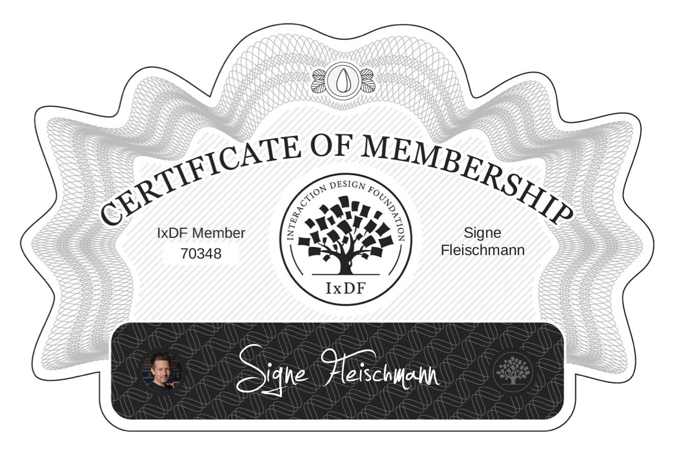 Certificate of Membership – Signe Fleischmann