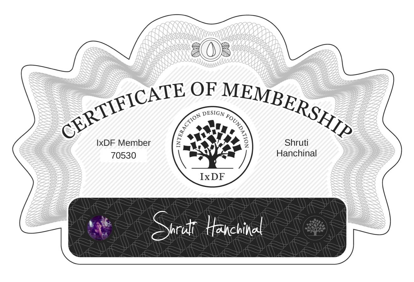 Certificate of Membership – Shruti Hanchinal