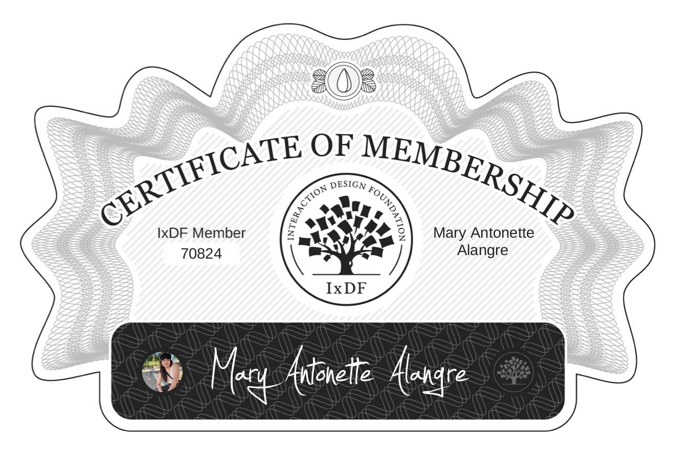 Certificate of Membership – Mary Antonette Alangre