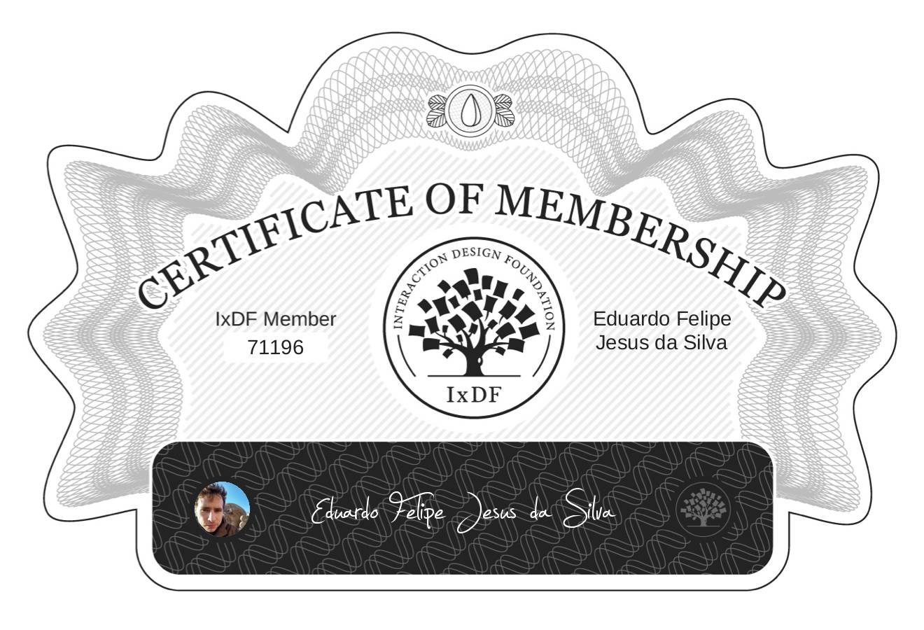 Certificate of Membership – Eduardo Felipe Jesus da Silva