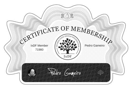 Certificate of Membership – Pedro Gameiro