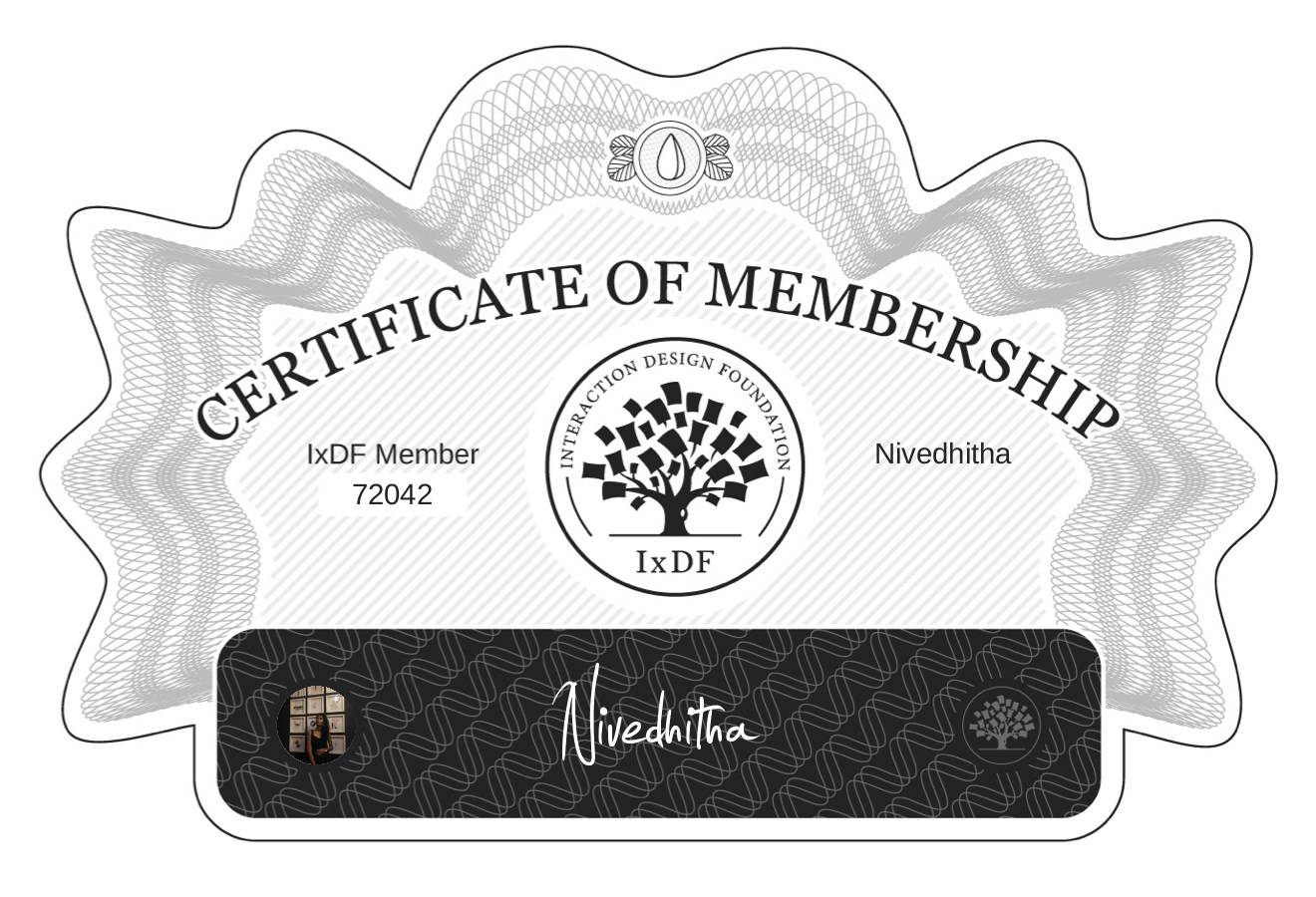 Certificate of Membership – Nivedhitha