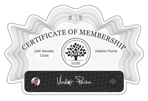 Certificate of Membership – Vladimir Pecha