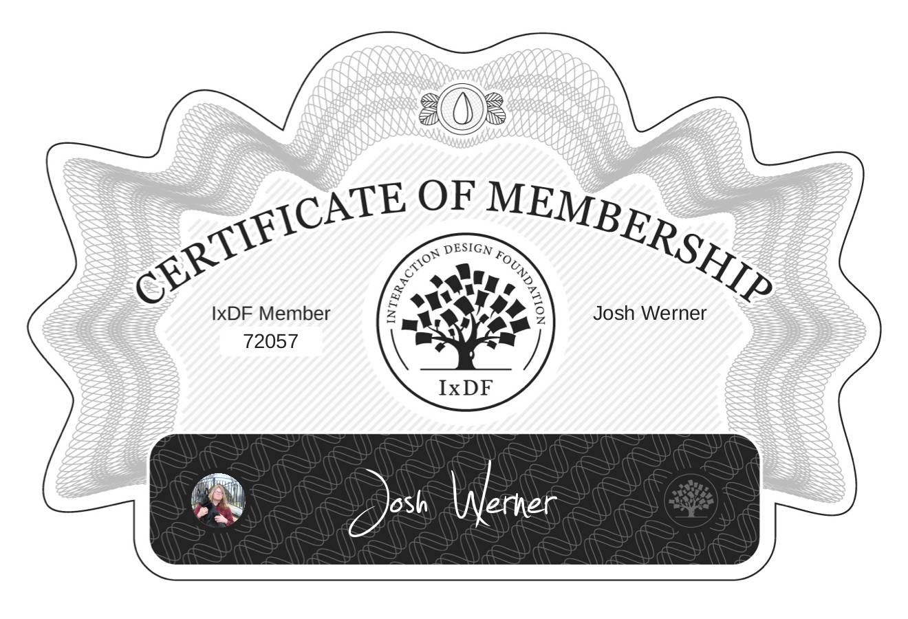Certificate of Membership – Josh Werner