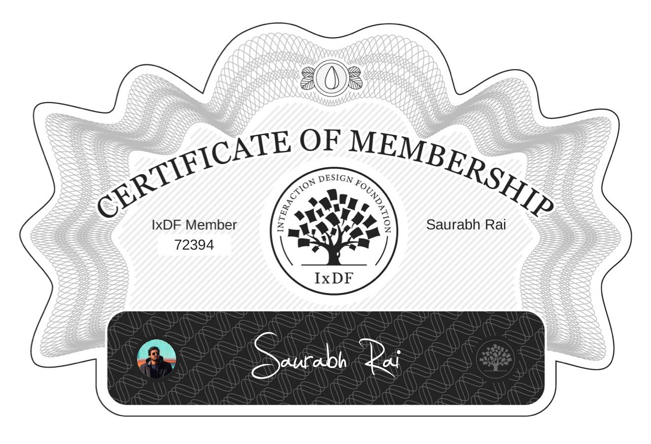Certificate of Membership – Saurabh Rai
