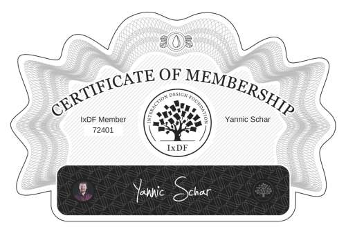 Certificate of Membership – Yannic Schär