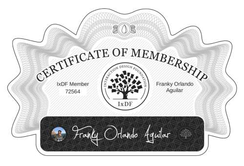 Certificate of Membership – Franky Orlando Aguilar