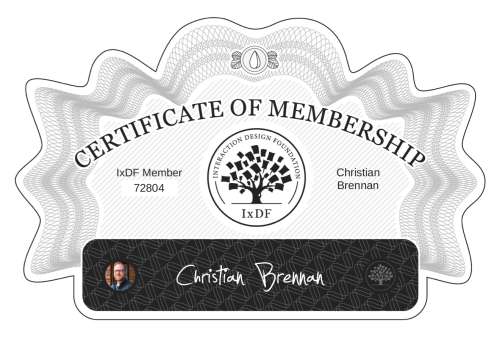 Certificate of Membership – Christian Brennan
