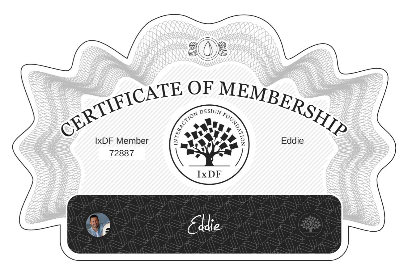 Certificate of Membership – Eddie