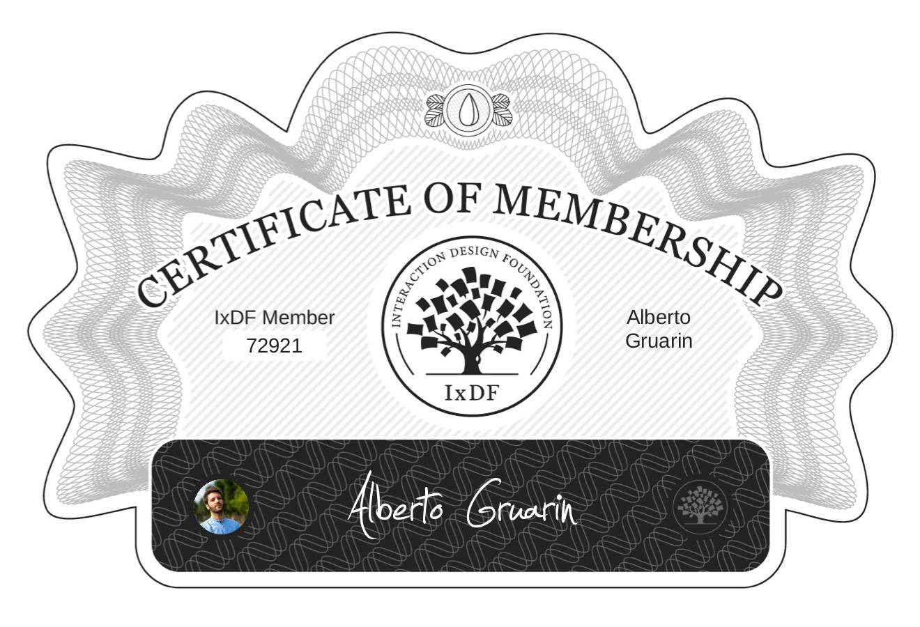 Certificate of Membership – Alberto Gruarin
