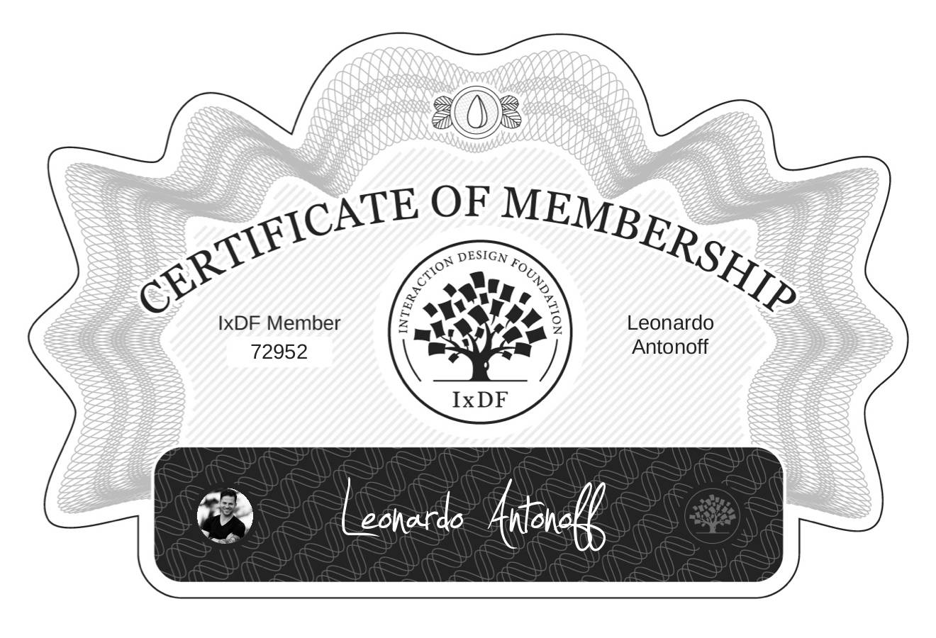 Certificate of Membership – Leonardo Antonoff