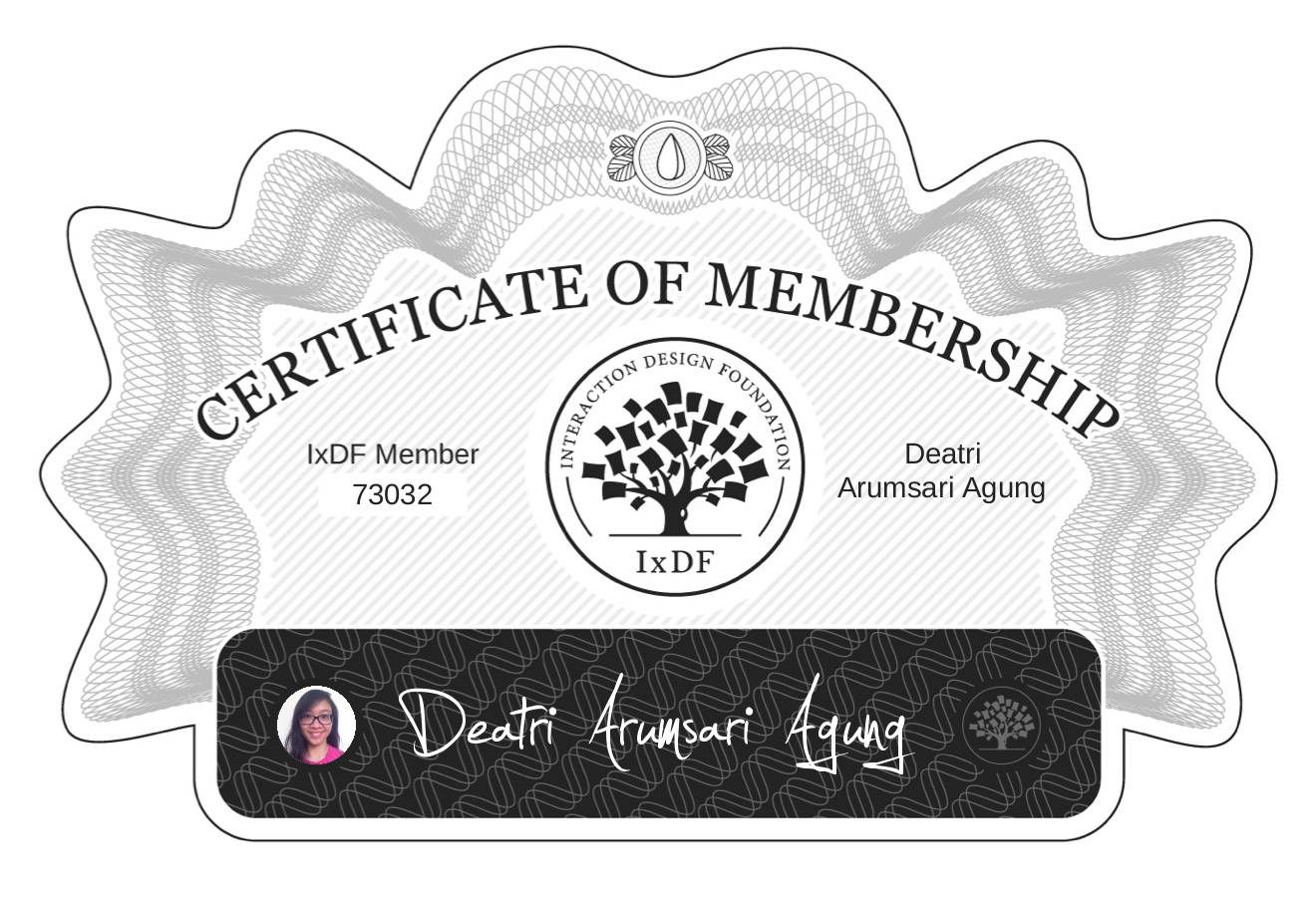 Certificate of Membership – Deatri Arumsari Agung