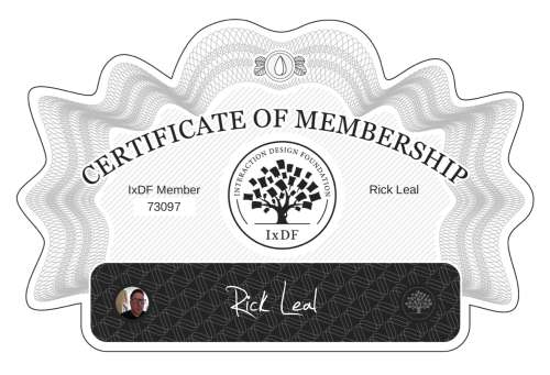 Certificate of Membership – Rick Leal