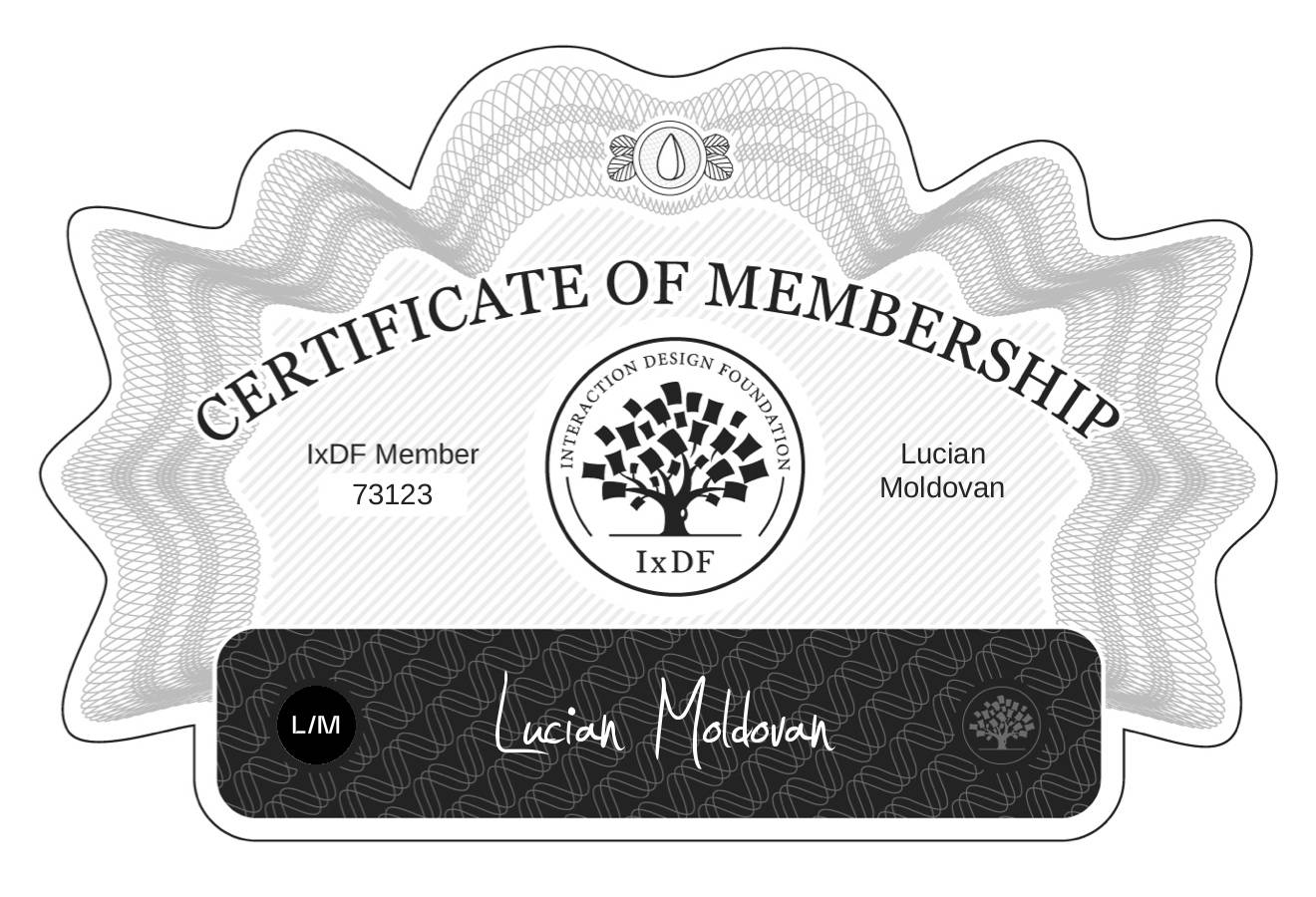 Certificate of Membership – Lucian Moldovan