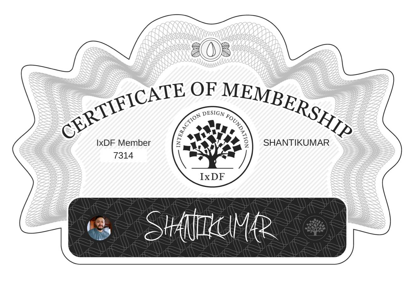 Certificate of Membership – SHANTIKUMAR