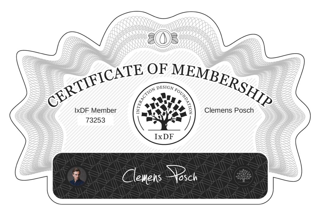 Certificate of Membership – Clemens Posch