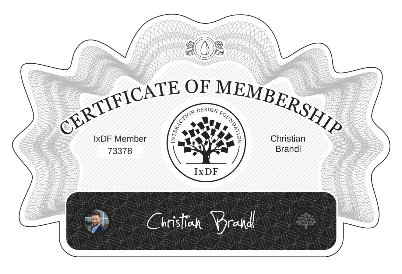 Certificate of Membership – Christian Brandl