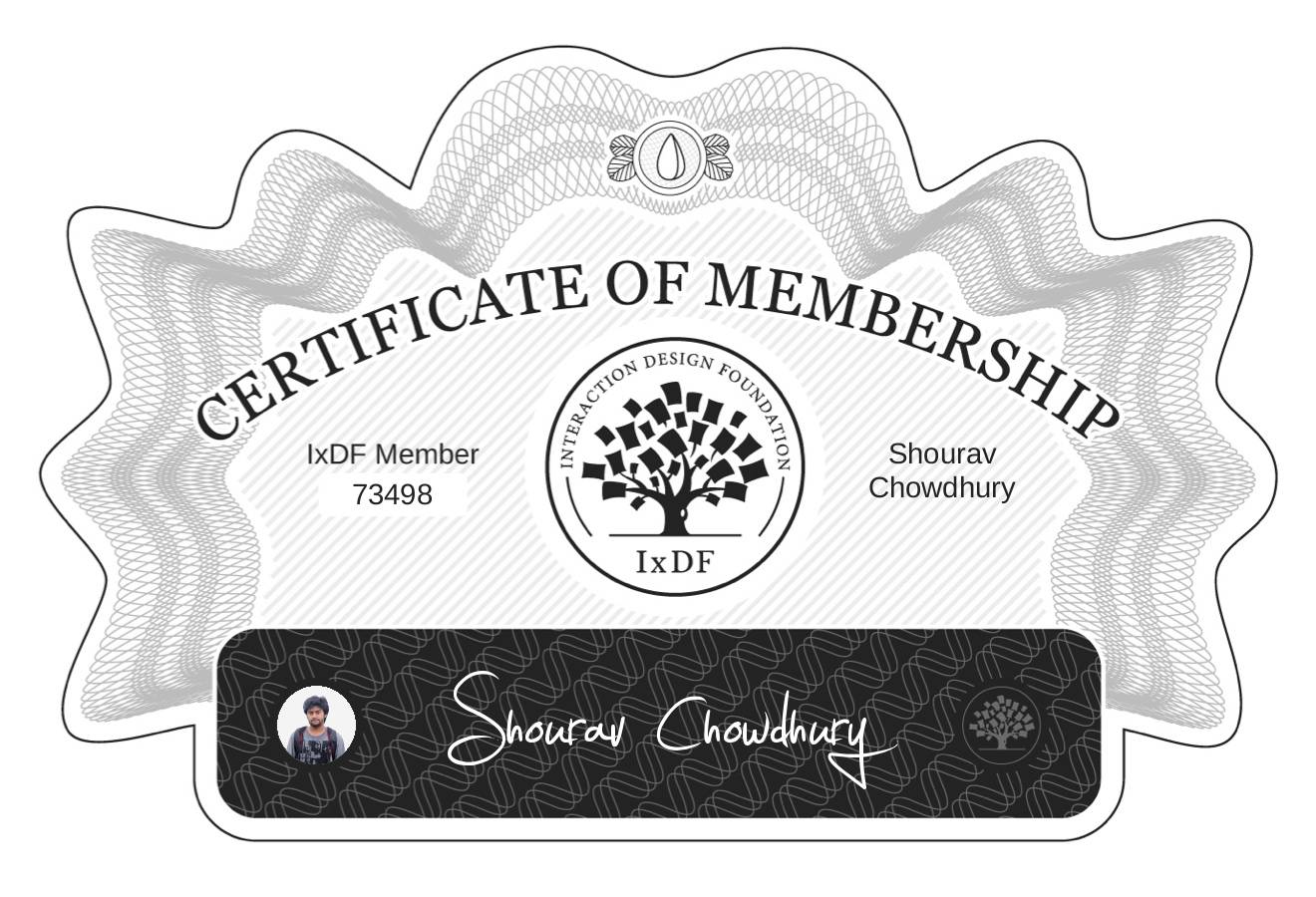 Certificate of Membership – Shourav Chowdhury