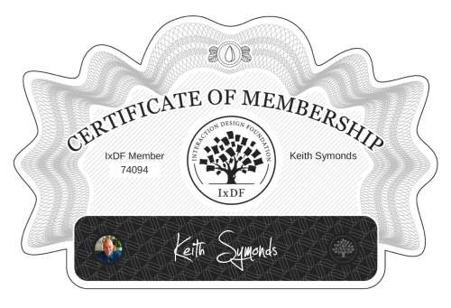 Certificate of Membership – Keith Symonds