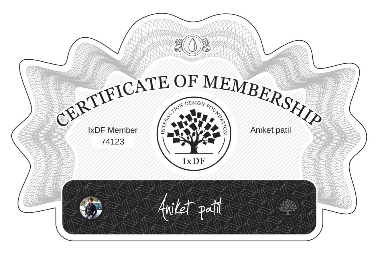 Certificate of Membership – Aniket patil