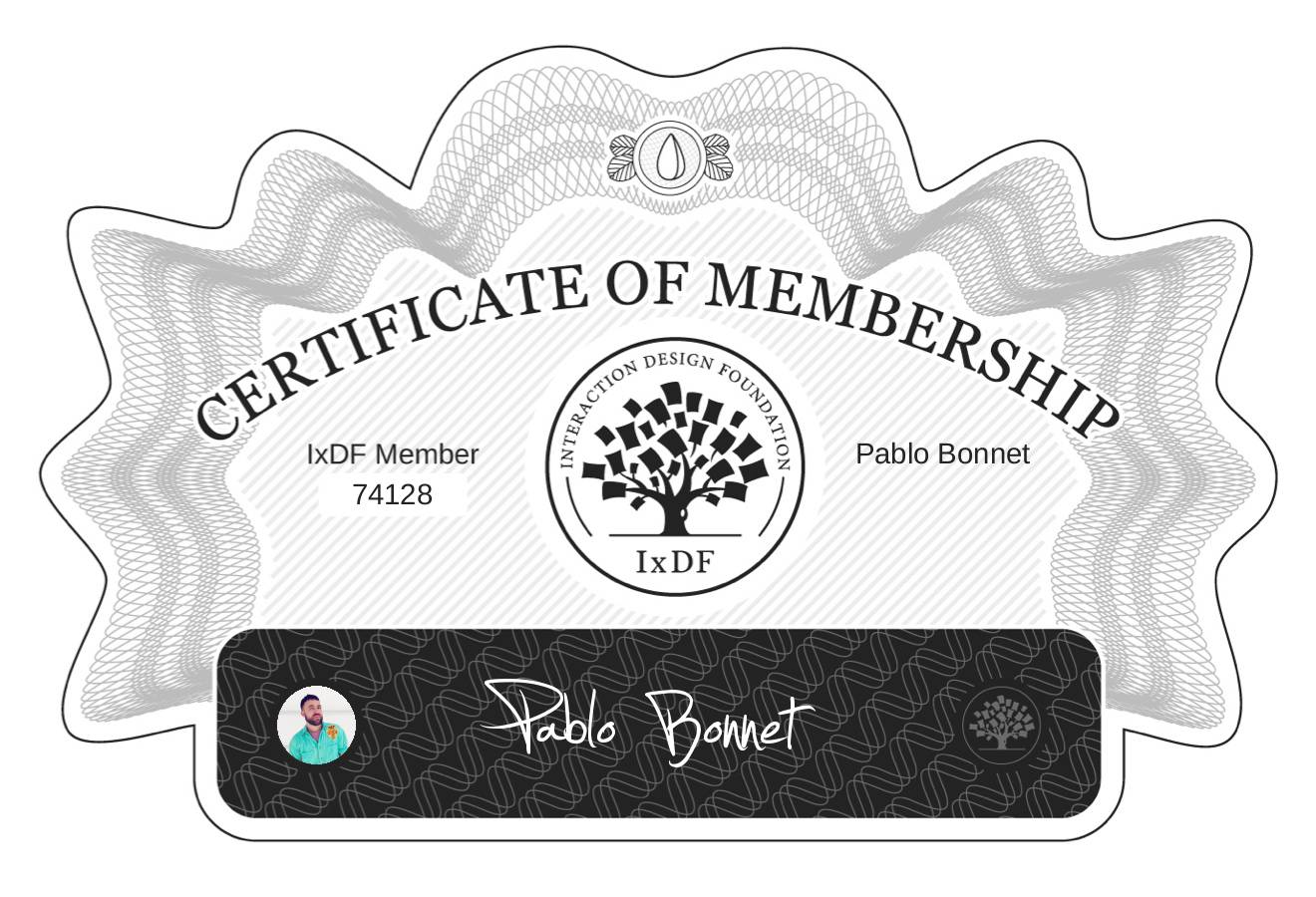 Certificate of Membership – Pablo Bonnet
