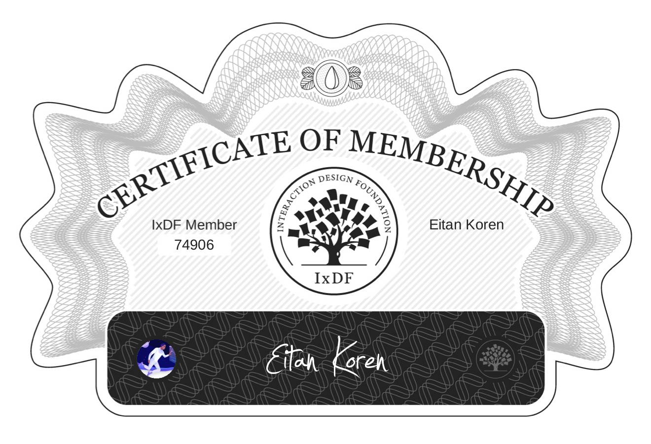 Certificate of Membership – Eitan Koren