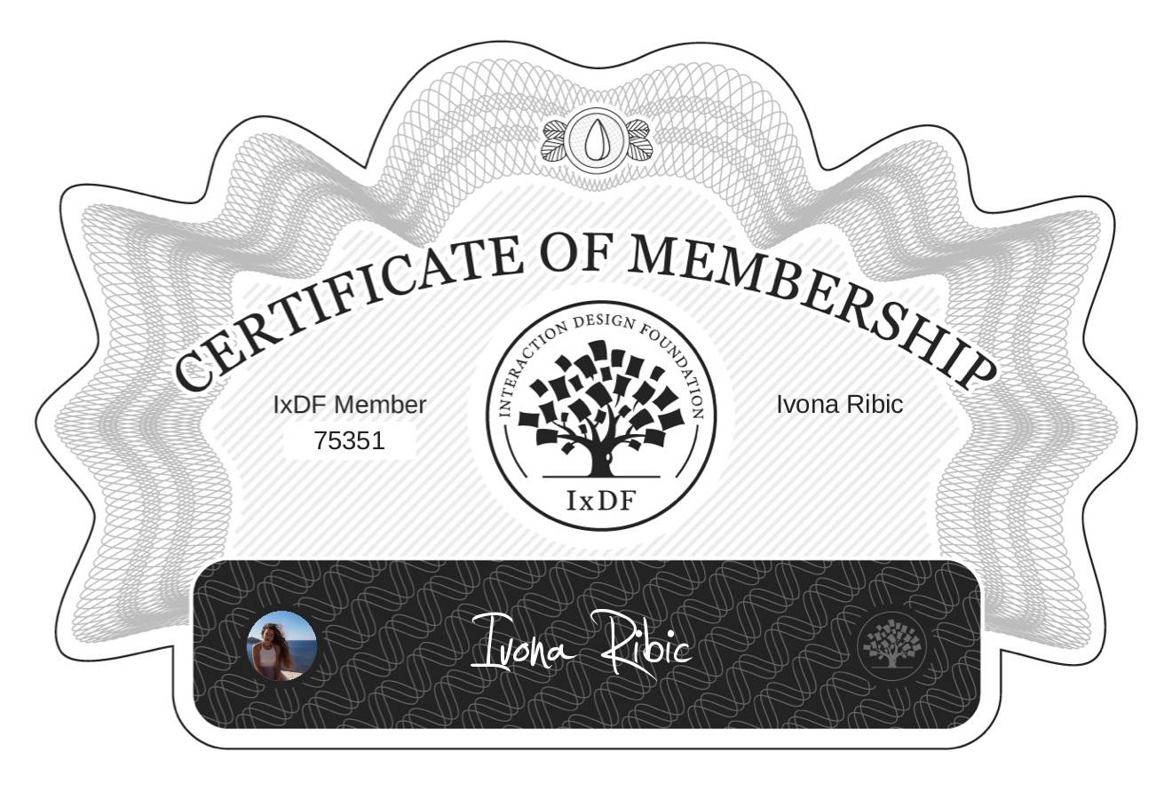 Certificate of Membership – Ivona Ribic