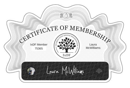 Certificate of Membership – Laura McWilliams
