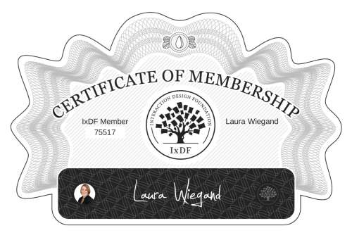 Certificate of Membership – Laura Wiegand