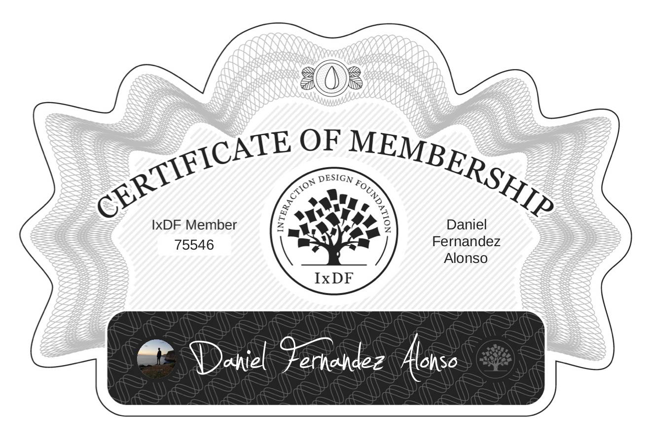 Certificate of Membership – Daniel Fernández Alonso