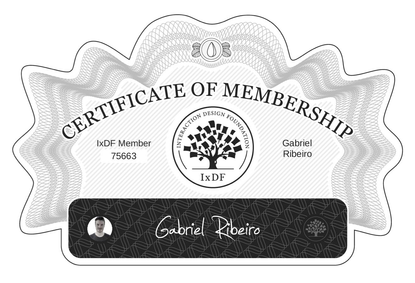 Certificate of Membership – Gabriel Ribeiro