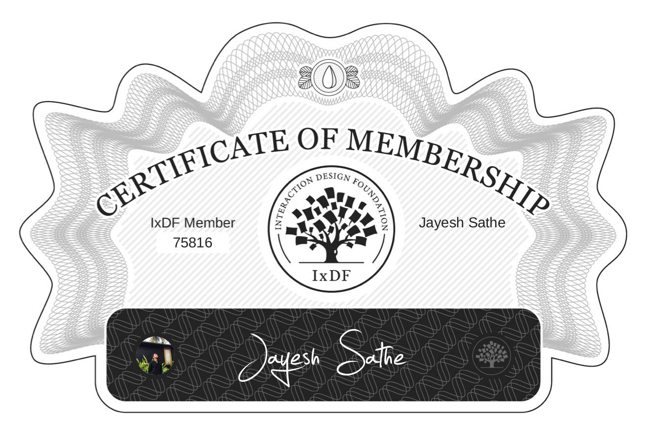 Certificate of Membership – Jayesh Sathe