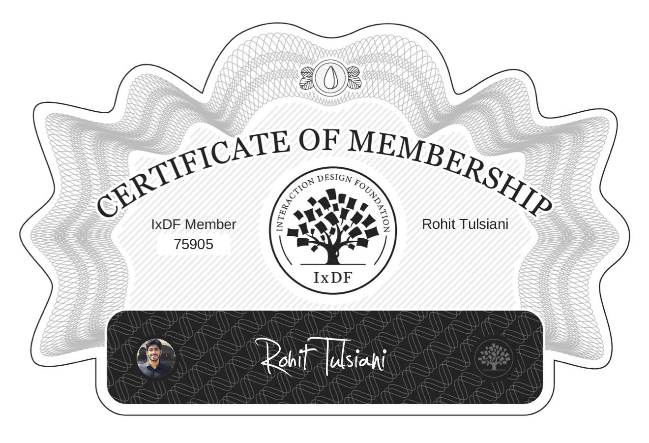 Certificate of Membership – Rohit Tulsiani