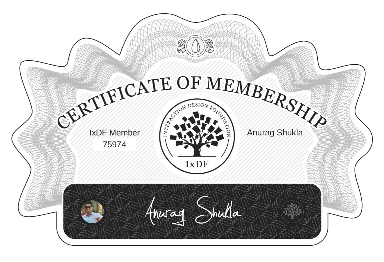 Certificate of Membership – Anurag Shukla
