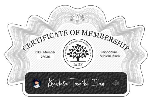 Certificate of Membership – Khondokar Touhidul Islam