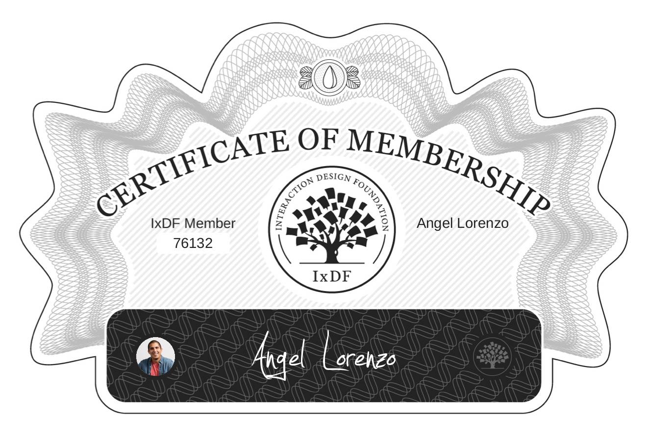 Certificate of Membership – Angel Lorenzo