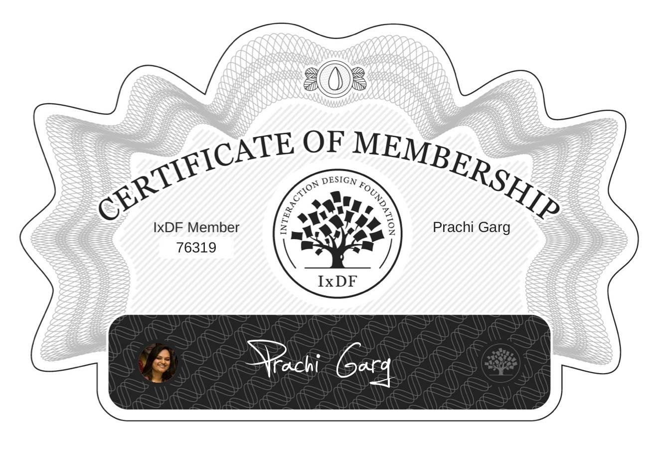 Certificate of Membership – Prachi Garg