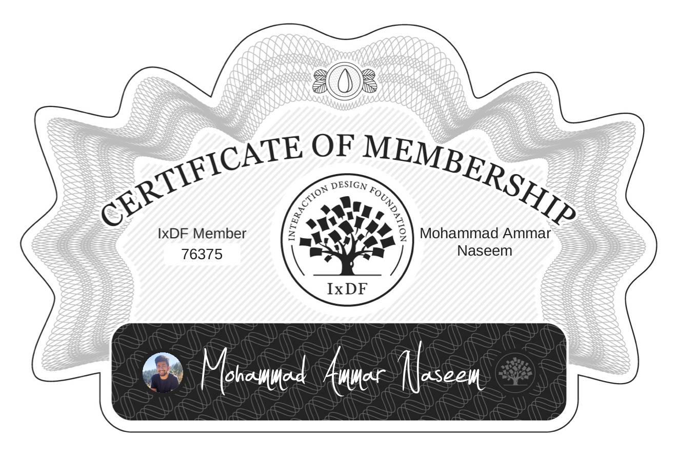 Certificate of Membership – Mohammad Ammar Naseem