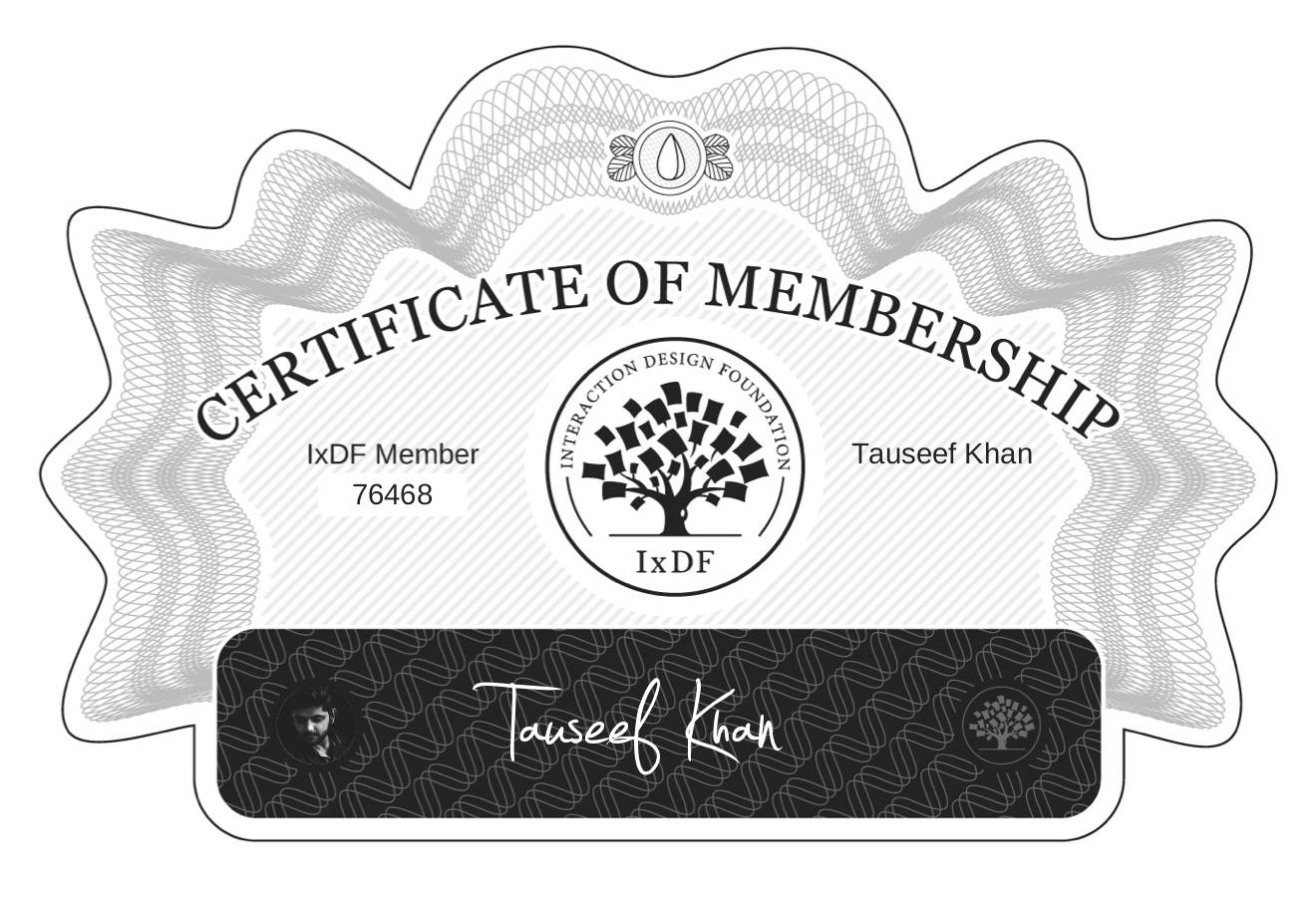 Certificate of Membership – Tauseef Khan