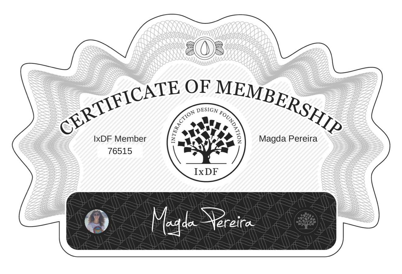 Certificate of Membership – Magda Pereira