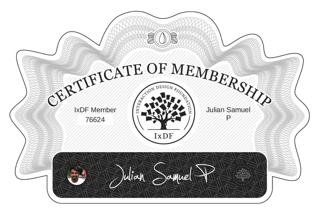 Certificate of Membership – Julian Samuel P