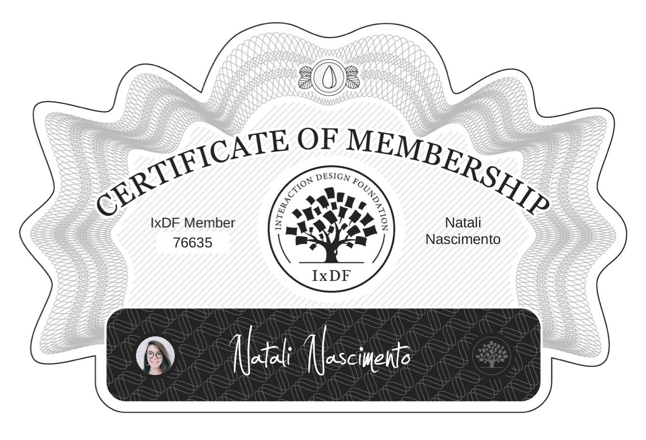 Certificate of Membership – Natali Nascimento