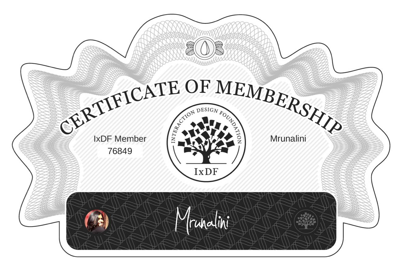 Certificate of Membership – Mrunalini