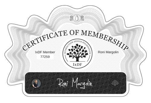 Certificate of Membership – Roni Margolin