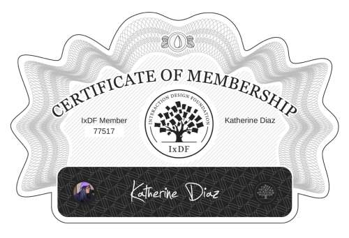 Certificate of Membership – Katherine Díaz